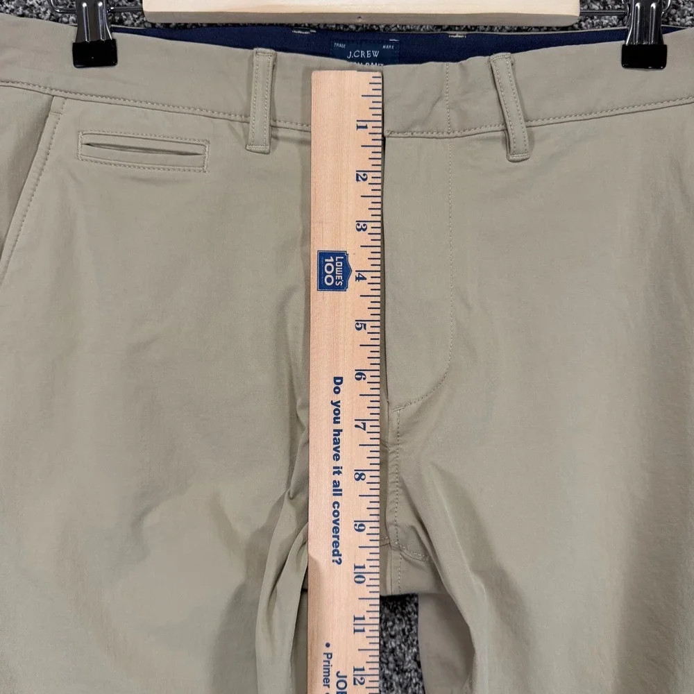 J Crew 484 Slim Tech Pants Mens 30/30 Beige Cotton Performance Stretch Chino